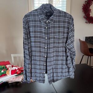 Rails Navy and Charcoal Plaid Flannel Shirt